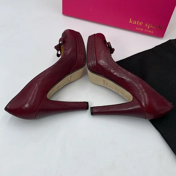 Kate Spade New York Lagoon Burgundy Leather Pumps
Women's Size 8 - Picture 6 of 9